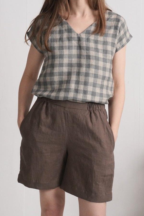 Linen Shorts | Cacao