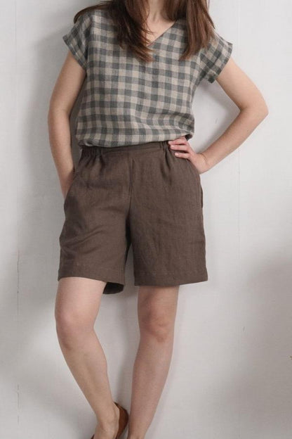 Linen Shorts | Cacao