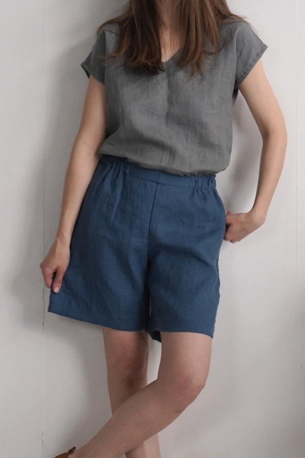 Linen Shorts | Sapphire