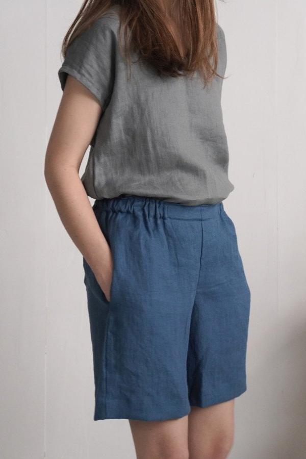 Linen Shorts | Sapphire