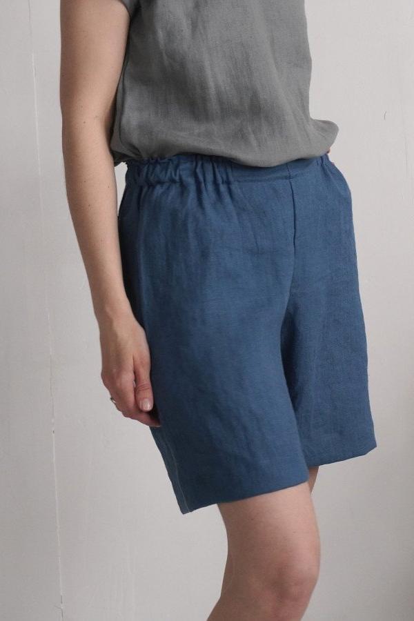 Linen Shorts | Sapphire