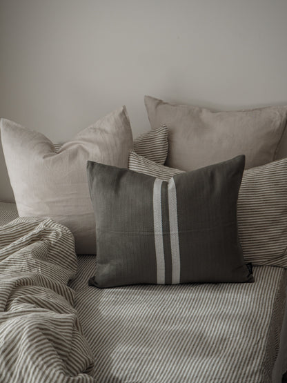 Simpatico Cushion | Khaki & White