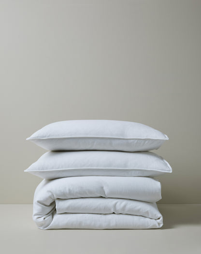 French Flax Linen Duvet Cover | Pure White