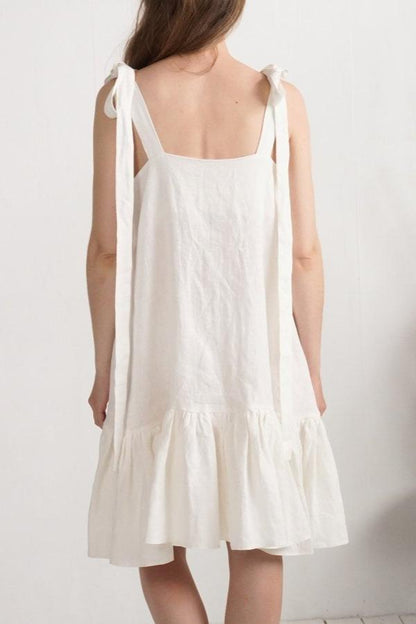 Shire Linen Dress | Ivory