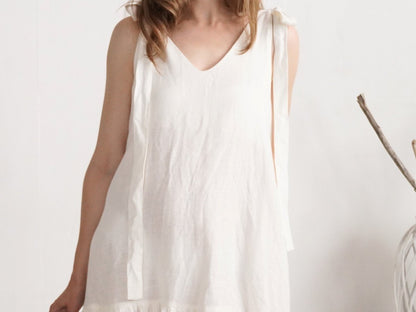 Shire Linen Dress | Ivory