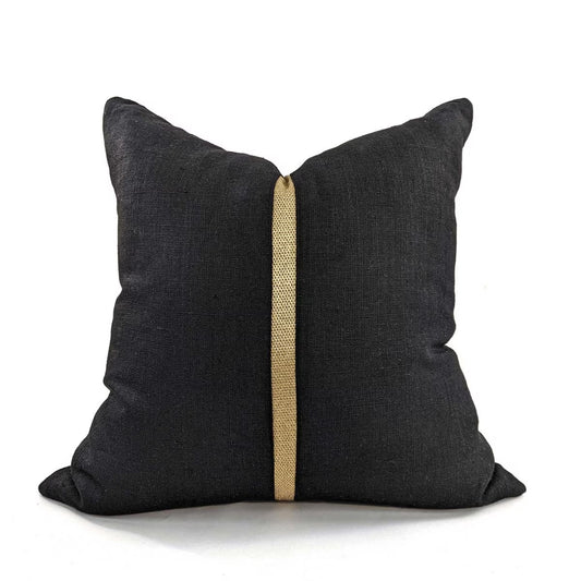 Braid Cushion cover- Black and Gold