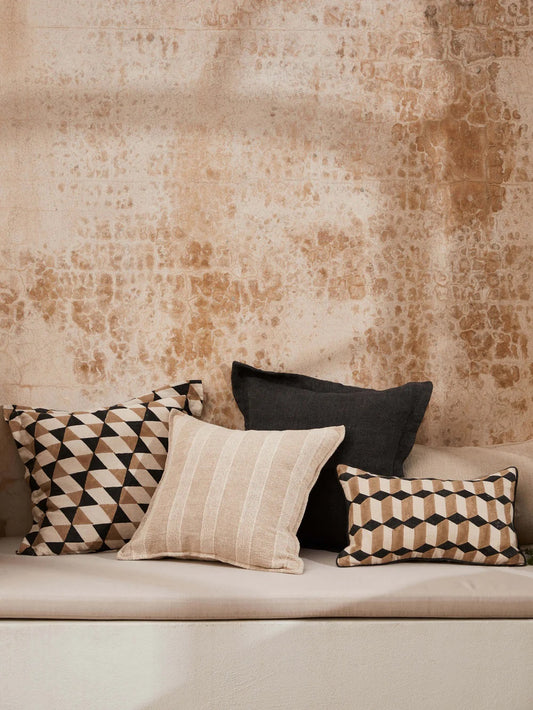 Liquorice Heavy Linen Cushion