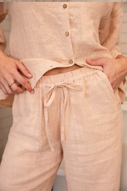 Loungewear Linen Shirt | Blush