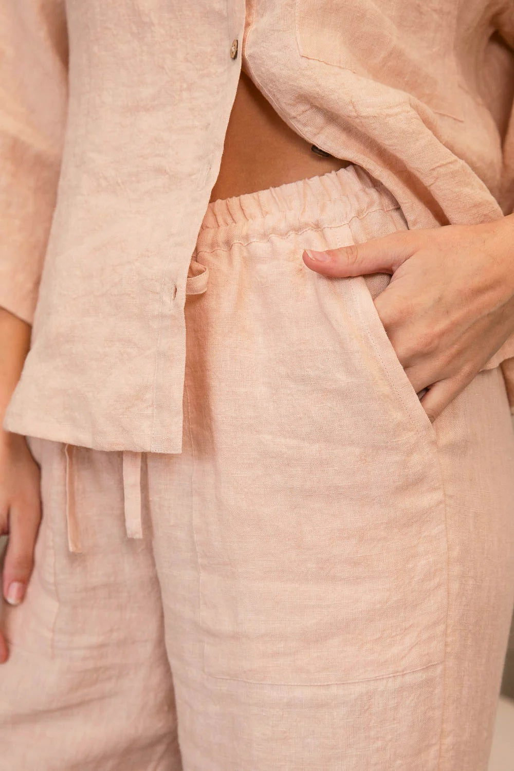 Loungewear Linen Pants | Blush