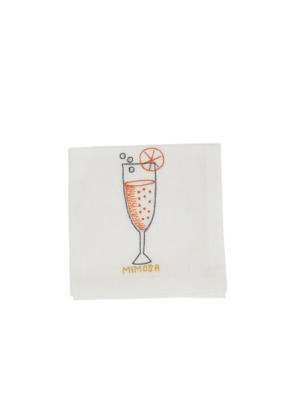 Embroidered Napkin - Mimosa