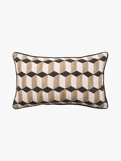 Black Reversible Linen Cushion