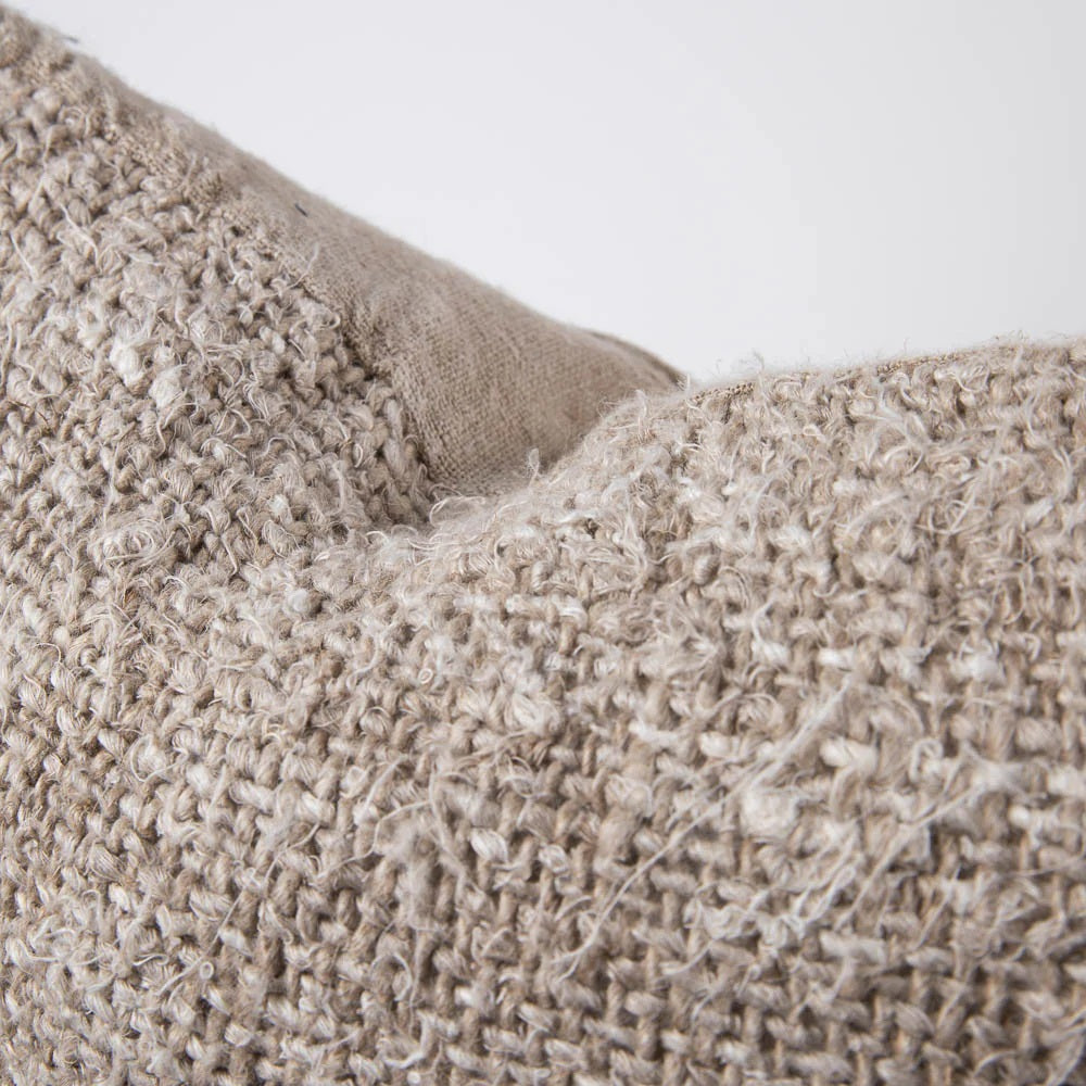 Hand Woven Linen Wabi Cushion | Natural