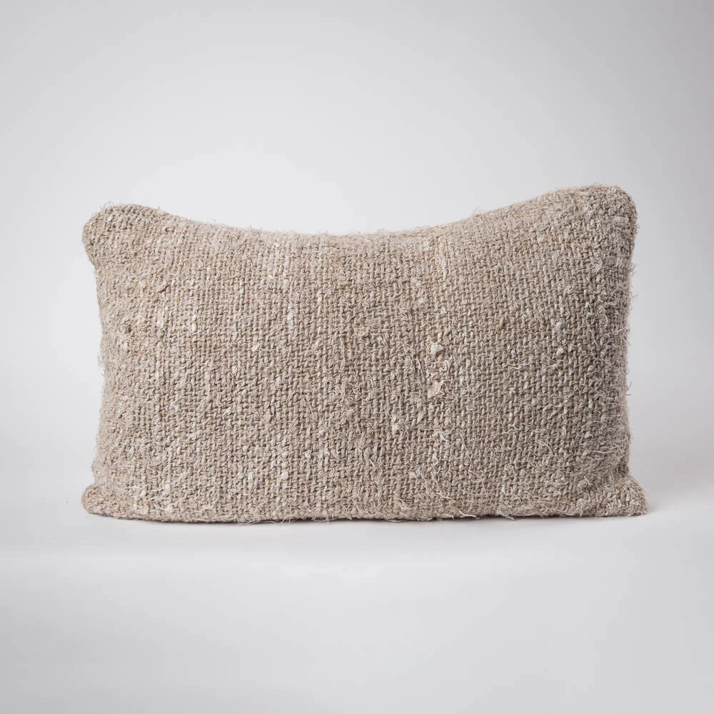 Hand Woven Linen Wabi Cushion | Natural