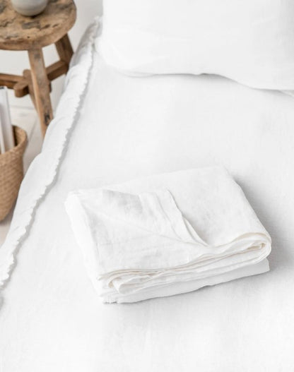 Laundered Linen Sheet Set | White