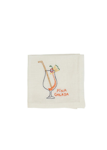 Embroidered Napkin - Pina Colada