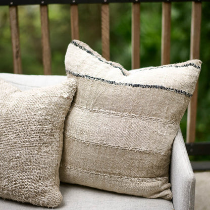 Hand Woven Linen Cushion | Natural