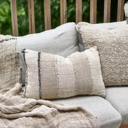 Hand Woven Linen Cushion | Natural