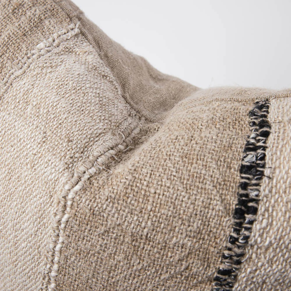 Hand Woven Linen Cushion | Natural