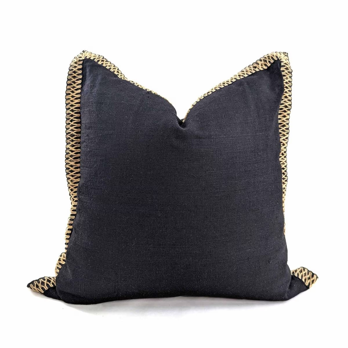 Jute Flange Cushion Cover