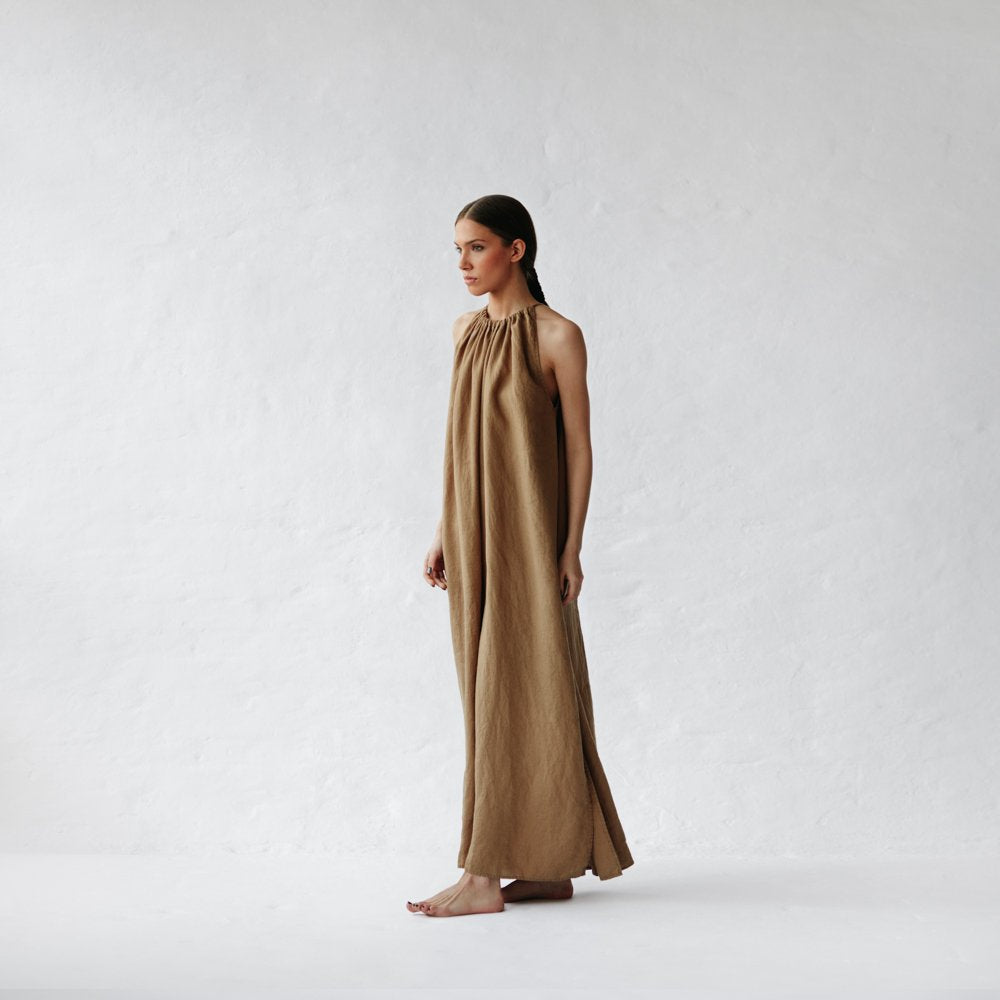 Izumi Linen Dress | Beige