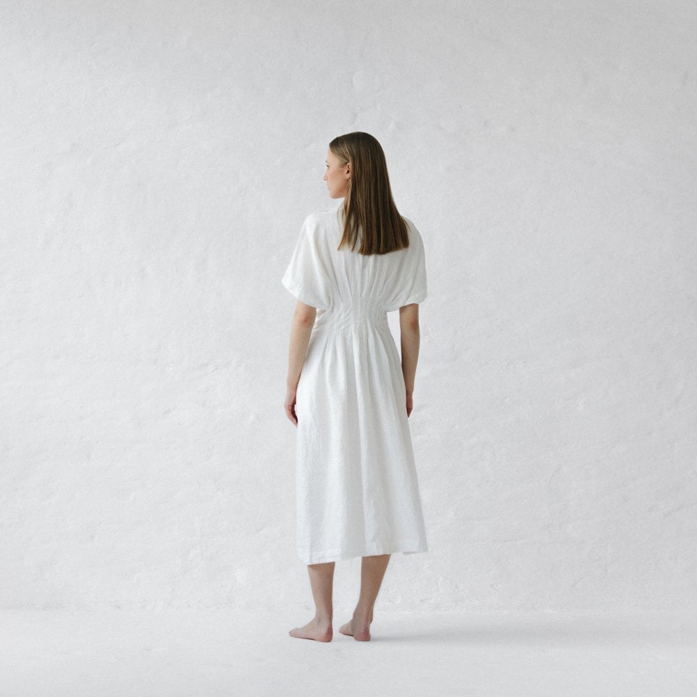 Salvia Linen Dress | Ivory