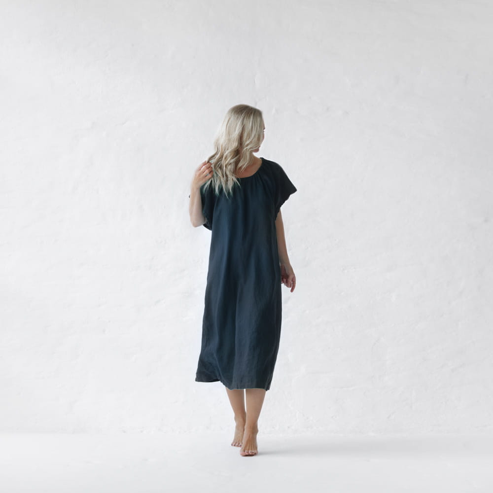 Breeze Linen Dress | Navy