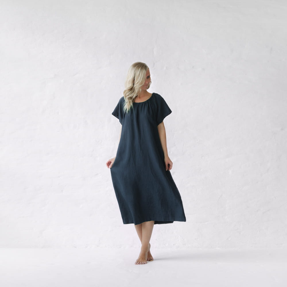 Breeze Linen Dress | Navy