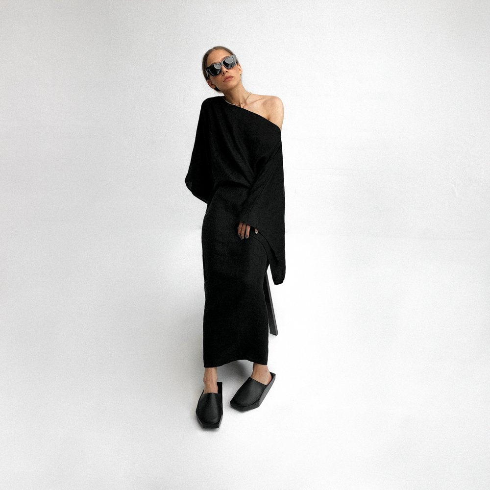 Kiko Linen Dress | Black