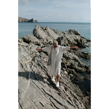 Oversized Linen Dress | Mushroom