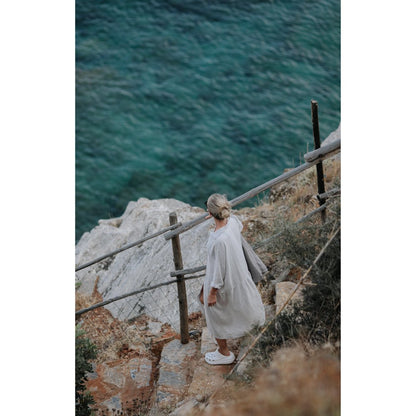 Oversized Linen Dress | Mushroom