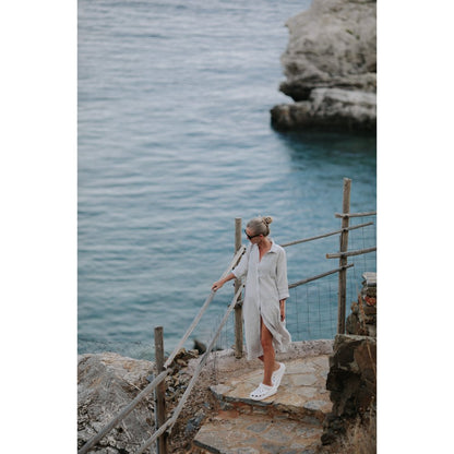 Oversized Linen Dress | Mushroom