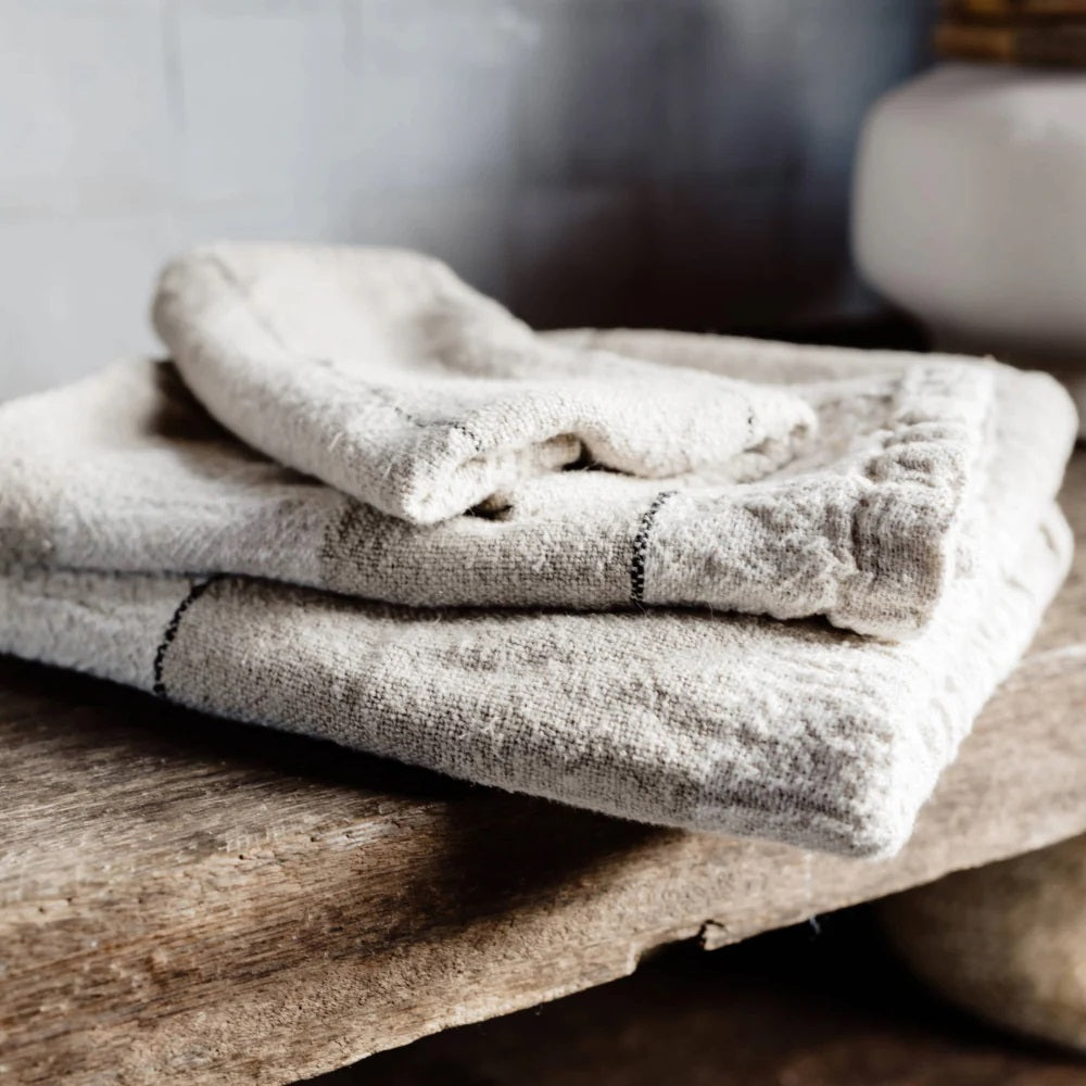 Hand Woven Linen Hand Towel | Natural