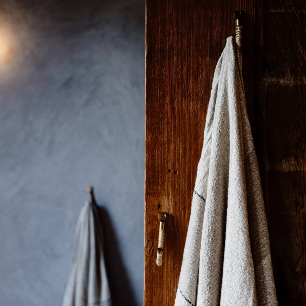 Hand Woven Linen Towel | Natural