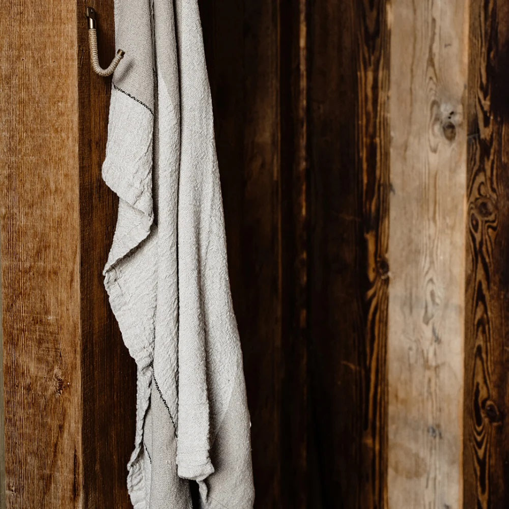 Hand Woven Linen Towel | Natural