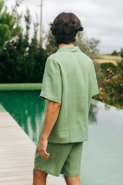 Lennox Linen Set | Matcha Green