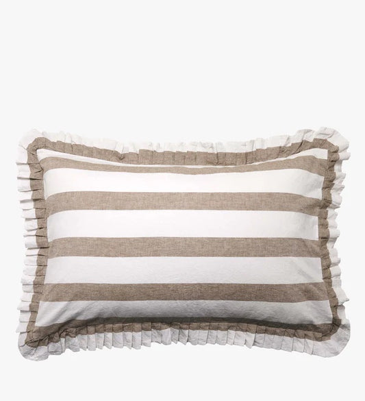 Café Striped Linen Pillowcases