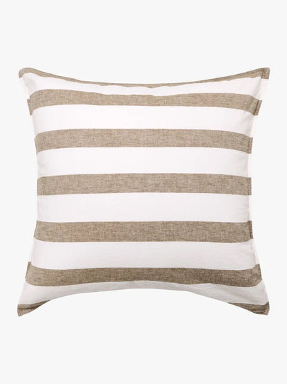 Café Striped Linen Euro Pillowcases