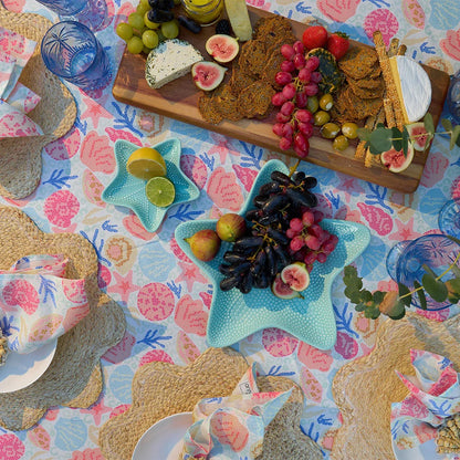 Printed Linen Tablecloth |  Shelly Beach