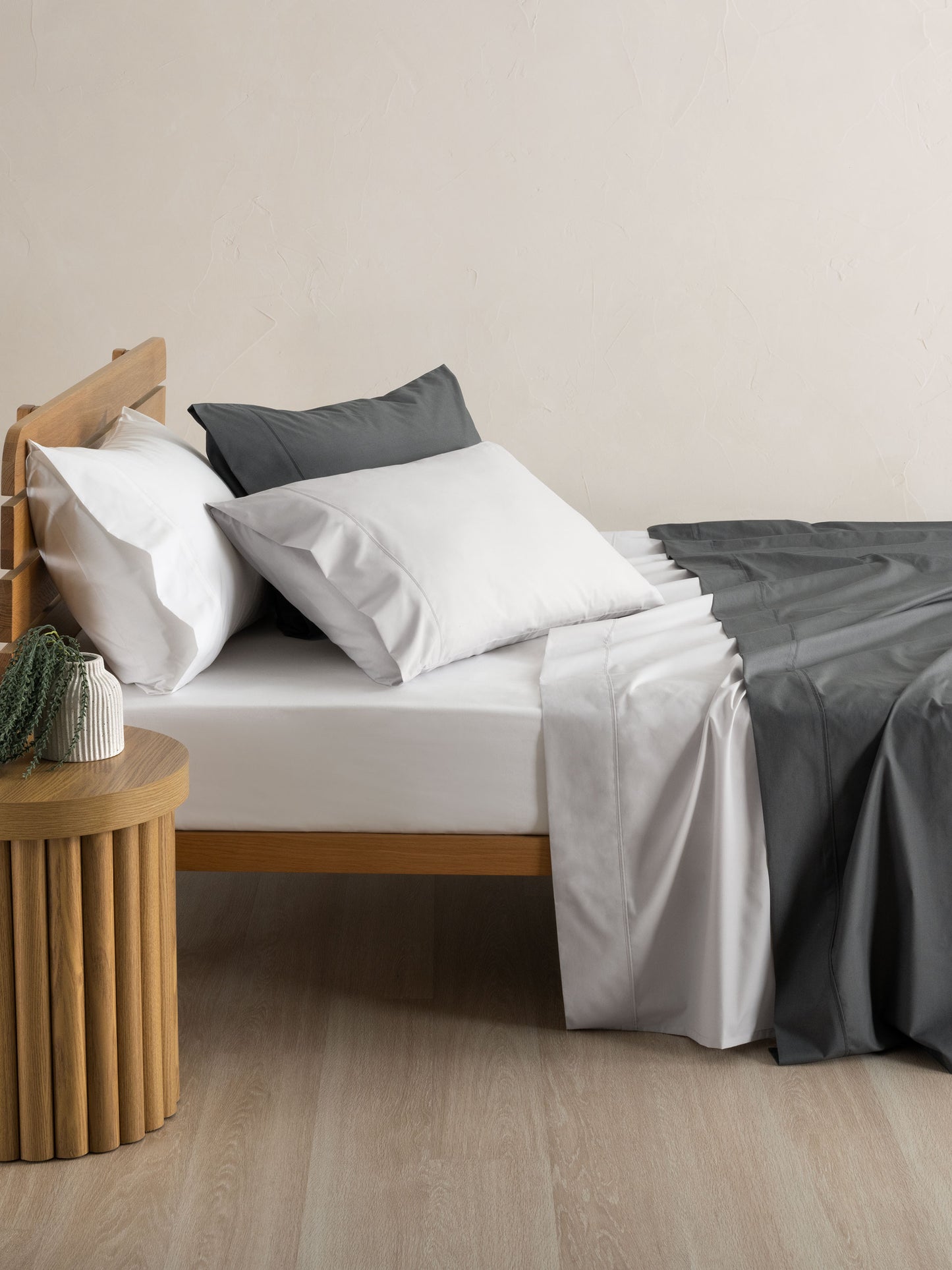 250TC Cotton Rich Sheet Sets | Charcoal