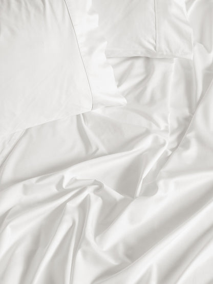 250TC Cotton Rich Sheet Sets | White