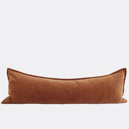 Velvet Lumbar Cushion | Nutmeg