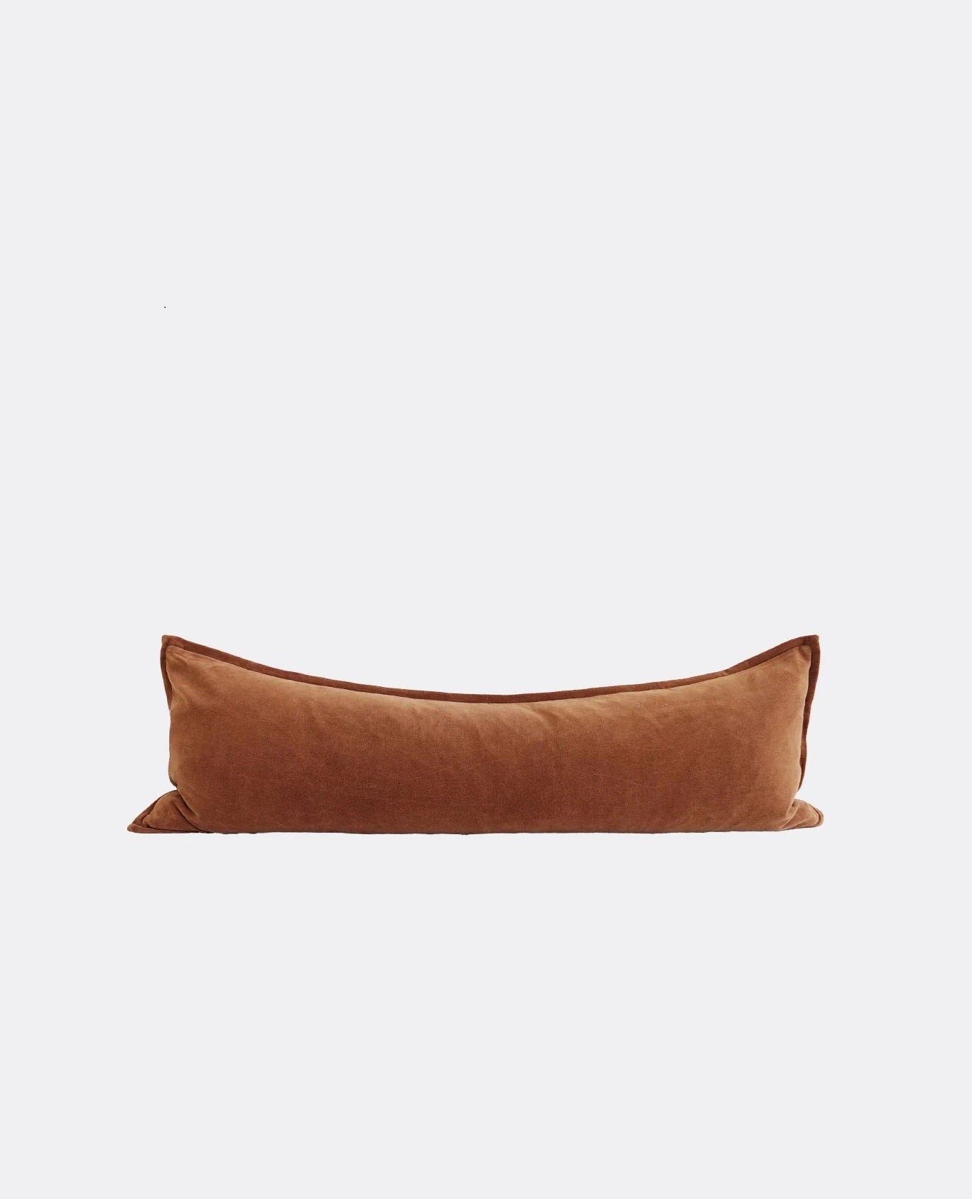 Velvet Lumbar Cushion | Nutmeg