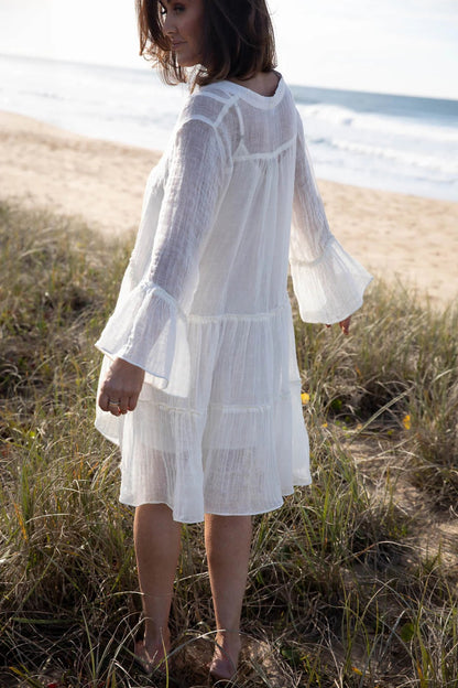 Gauze Linen Dress | Off White