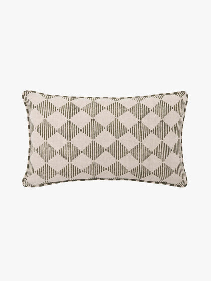 Olive Reversible Linen Cushion