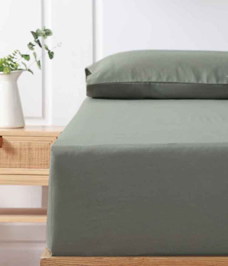 Laundered Linen Sheet Set | Olive