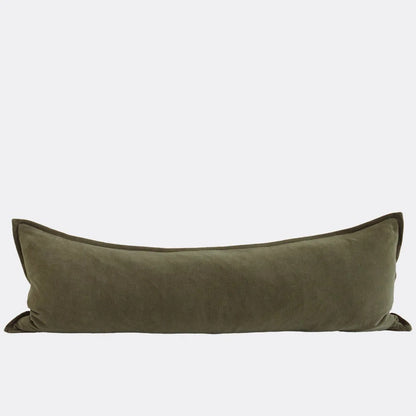 Velvet Lumbar Cushion | Olive