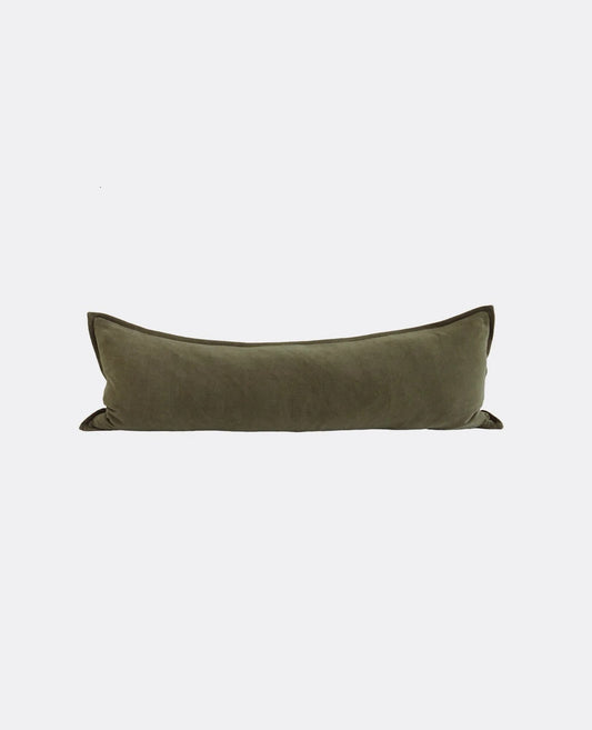 Velvet Lumbar Cushion | Olive