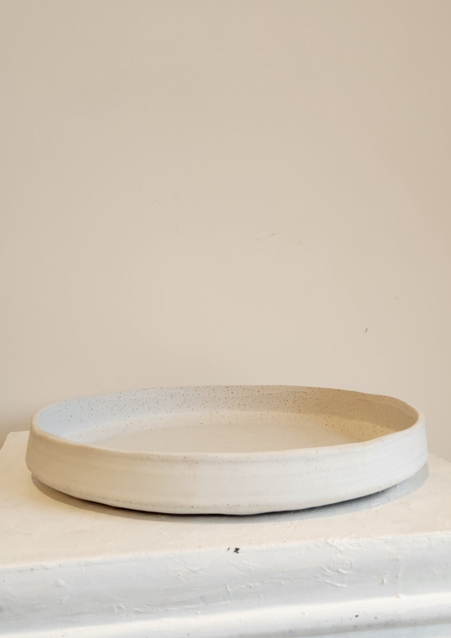 Organic Stoneware platter | Sandy White | 34cm