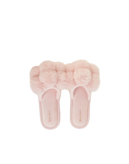 Pom Pom Slippers |  Pink Quartz