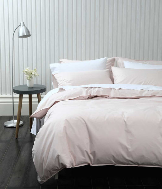 Pure Cotton Duvet Cover Set | Blush | King Single Size